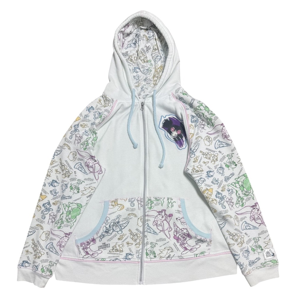 Disney Parks Ink Paint Sweatshirt Womens 1X White Castle Hoodie Characters